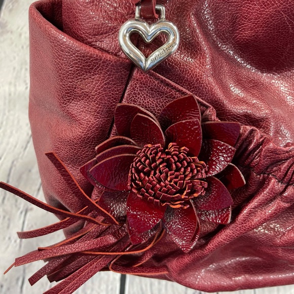 Brighton Red Leather Hobo Bag - Picture 3 of 10